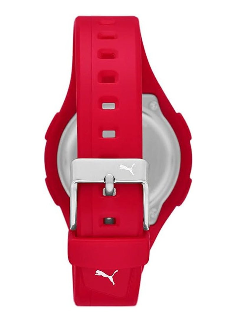 Puma Women 3 Lcd Red Polyurethane Watch PU P6023 - Image 2