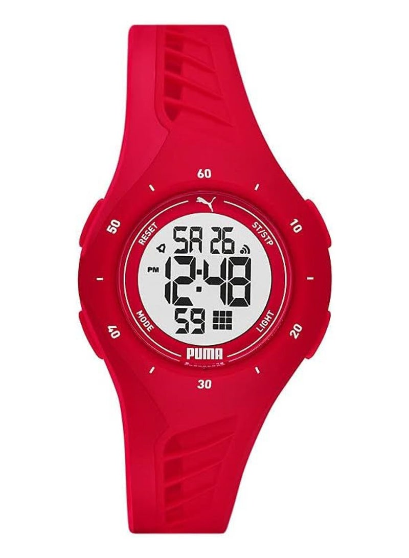 Puma Women 3 Lcd Red Polyurethane Watch PU P6023 - Image 1