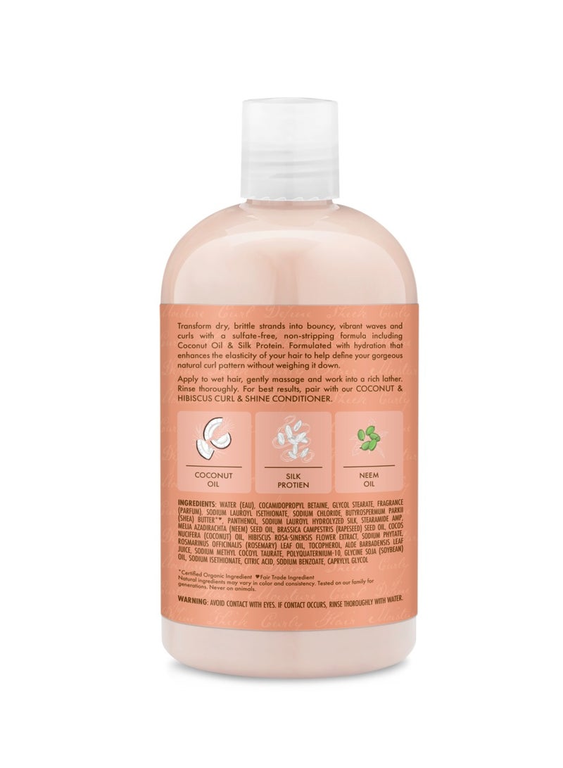 SheaMoisture Curl And Shine Coconut Shampoo 384ml - Image 2