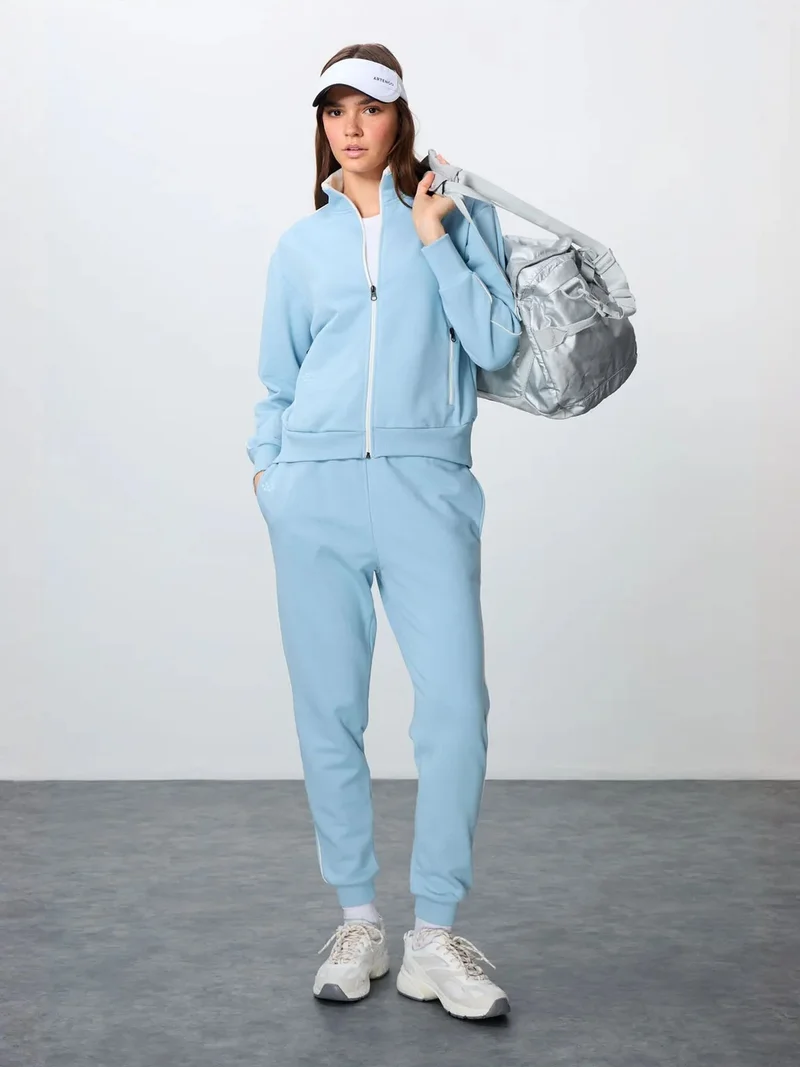 تومي لايف TOMMY Oversized Zip-collar Sweatshirt And Pants Set