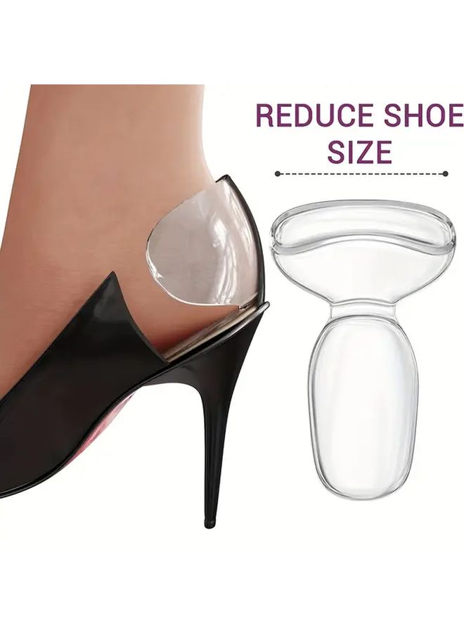 Transparent Silicone Heel Inserts For Women 2 Pack Extra Volume For Oversized Shoes - Image 1