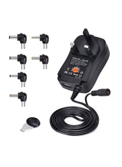 ULHYC 30W Universal Ac/Dc Adapter, 3V 4.5V 5V 6V 7.5V 9V 12V Adapter with 6 Tips for Household Electronics Routers Speakers CCTV Cameras Smart Phone USB Charging Devices(Plug Type: UK)  - Image 1