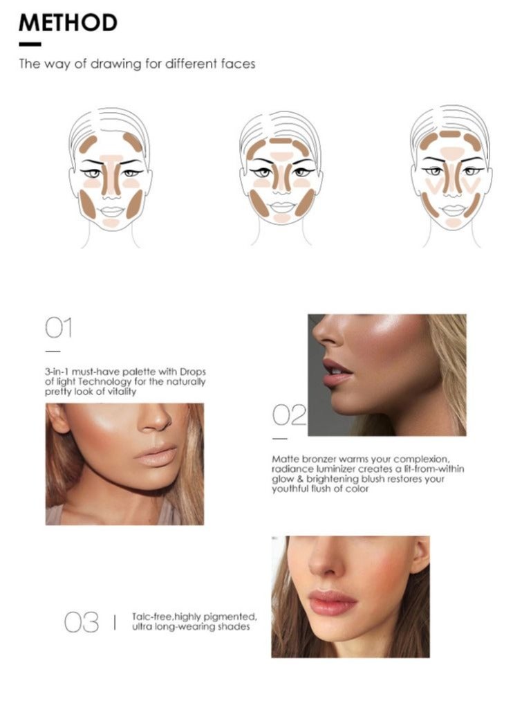 FOCALLURE Blush Highlight & Contour Long Lasting Smooth Finish - Image 4