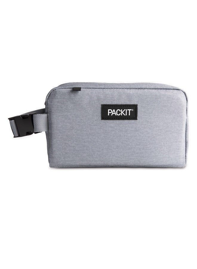 PACKIT PackIt® Freezable Snack Box, Gray Fog, Built with EcoFreeze® Technology, Collapsible, Reusable, Zip Closure with Buckle Handle, Designed For Work Snacks, Fresh Snacks On the Go, Adults, and All Ages  - Image 1