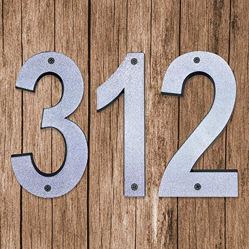 Hy-Ko 6” Classic Reflective Plastic House Number, Modern Raised Numbers for Exterior House, Durable Convenient Marking for Home Address with Included Mounting Hardware for Simple Installation - Image 2