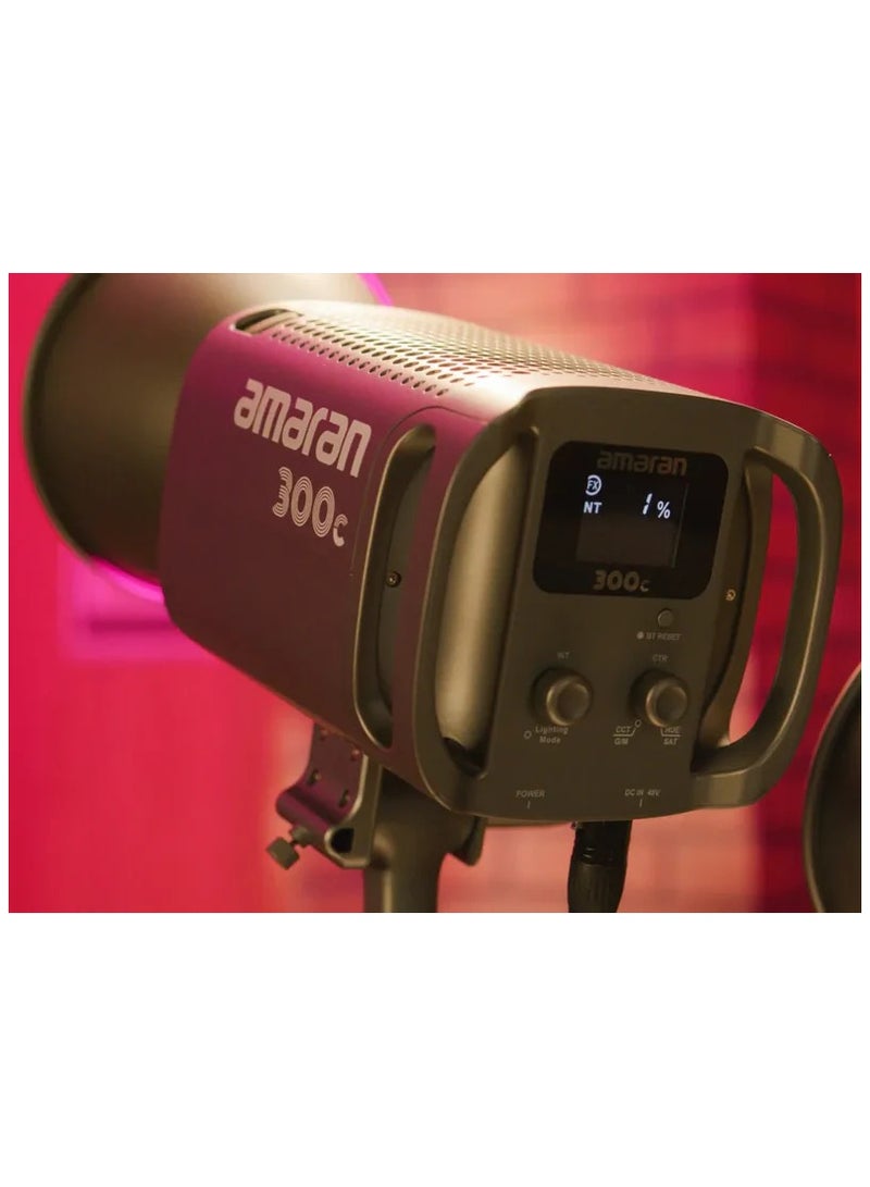 Amaran 300c RGB LED Monolight – Full Color Studio Light (Grey) for Creators & Filmmakers