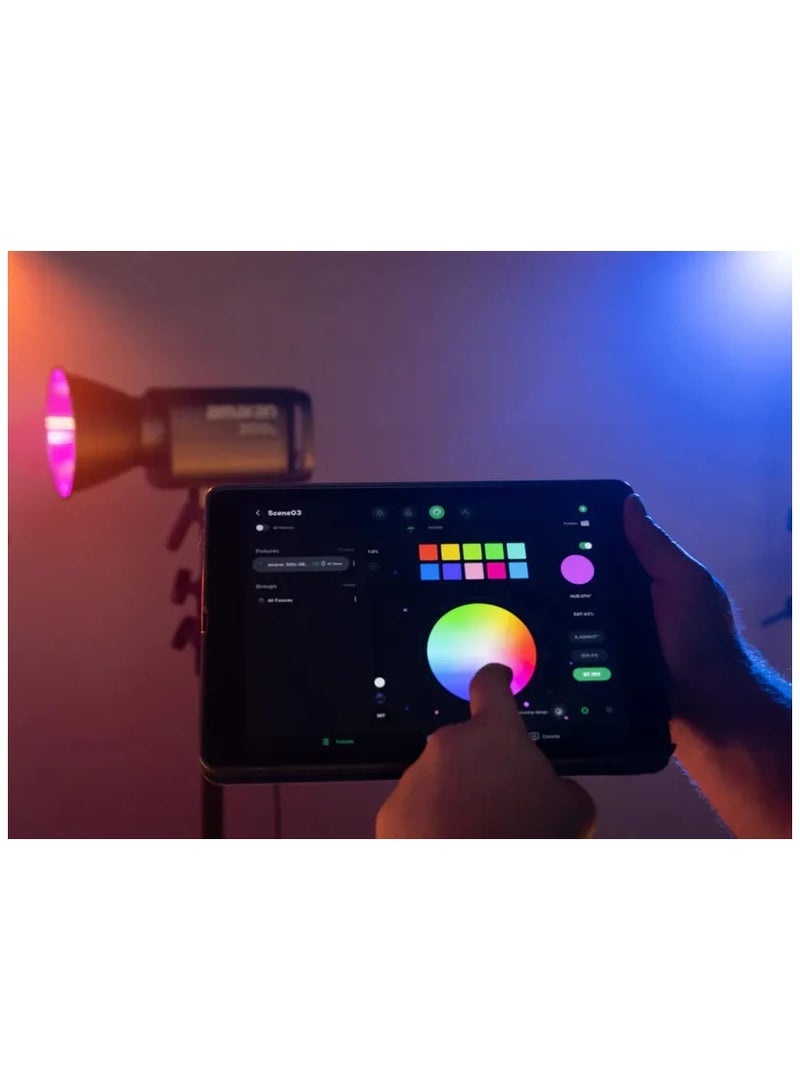 Amaran 300c RGB LED Monolight – Full Color Studio Light (Grey) for Creators & Filmmakers