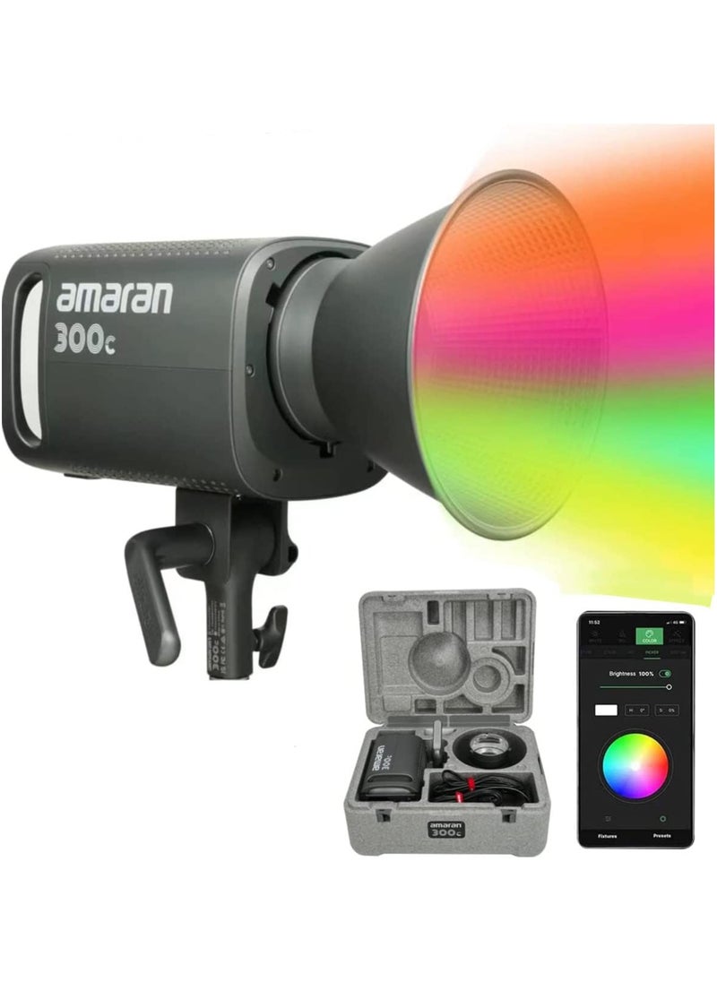 AMARAN Amaran 300c RGB LED Monolight – Full Color Studio Light (Grey) for Creators & Filmmakers  - Image 1
