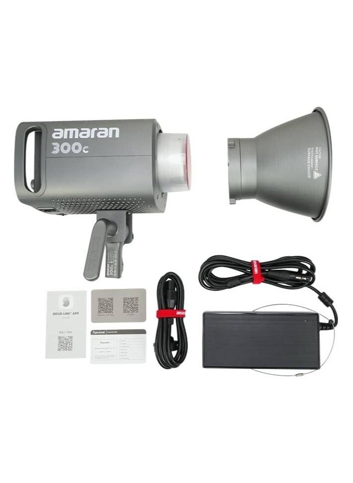 AMARAN - Aputure Amaran 300c RGBWW Full-Color 300W LED Video Light with Bowens Mount, 2500K-7500K CCT, GSM Customization, DC/AC Power, and Silent Cooling Fan - Image 1