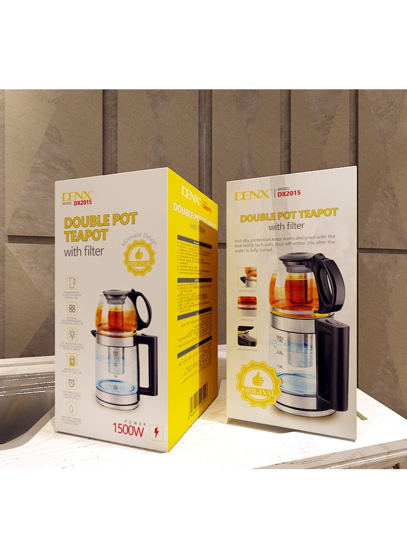 Denx Electric Kettle With Teapot Is Equipped With Anti-Heat Handles And Leak-Proof Lid - Image 3