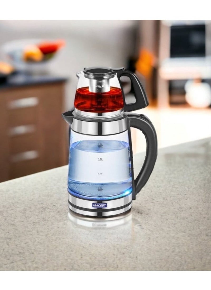 Denx Electric Kettle With Teapot Is Equipped With Anti-Heat Handles And Leak-Proof Lid - Image 1
