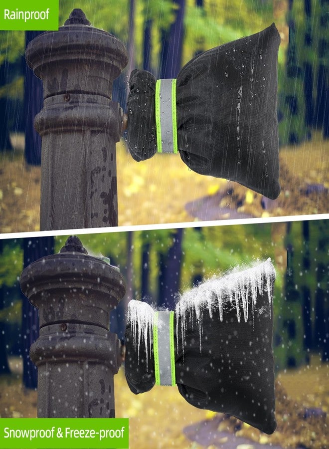 Insoma Outdoor Faucet Covers for Winter, Thicken 7.1" W x 8.7" H Hose Bibs Insulated Spigot Cover for Winter, Black (2 Pack) - Image 4