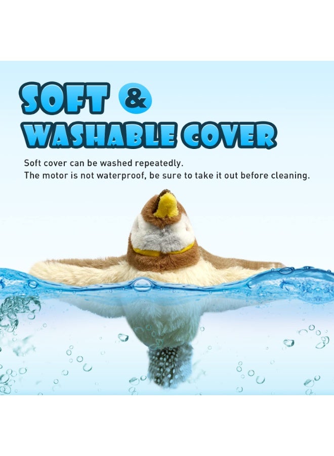 لعبة تفاعلية للقطط مع مؤثرات صوتية واقعية لصوت الطيور، فريسة محشوة بريش للقطط المنزلية - Image 2