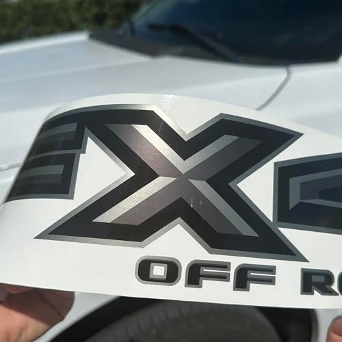 GOLD HOOK Ford F150 Decal Sticker Set: FX4 Off Road Truck Bedside Replacement - Super Duty Gray Metallic Offroad Die-Cut - Silver - Compatible with Ford F150, Premium Series (Metallic Finish) - Image 5