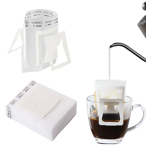 LUVINA Coffee Filter Bag, Coffee Filters Paper Bag, Pour Over Coffee Filter Bag for Coffee Dripper and Drip Coffee Maker, Disposable Natural Unbleached (100, Coffee Filter Bag) - Image 1
