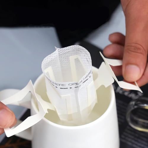 LUVINA Coffee Filter Bag, Coffee Filters Paper Bag, Pour Over Coffee Filter Bag for Coffee Dripper and Drip Coffee Maker, Disposable Natural Unbleached (100, Coffee Filter Bag) - Image 2