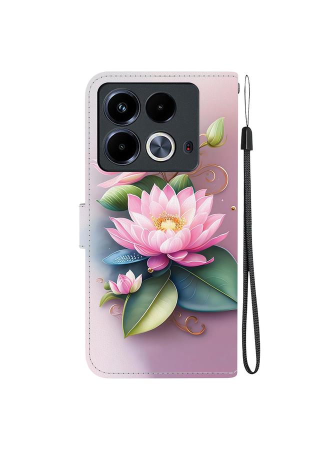 Zaboon Case For Infinix Note 40 4G Crystal Texture Colored Drawing Leather Phone Case - Image 3