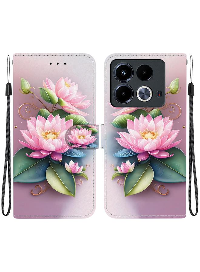 Zaboon Case For Infinix Note 40 4G Crystal Texture Colored Drawing Leather Phone Case - Image 1