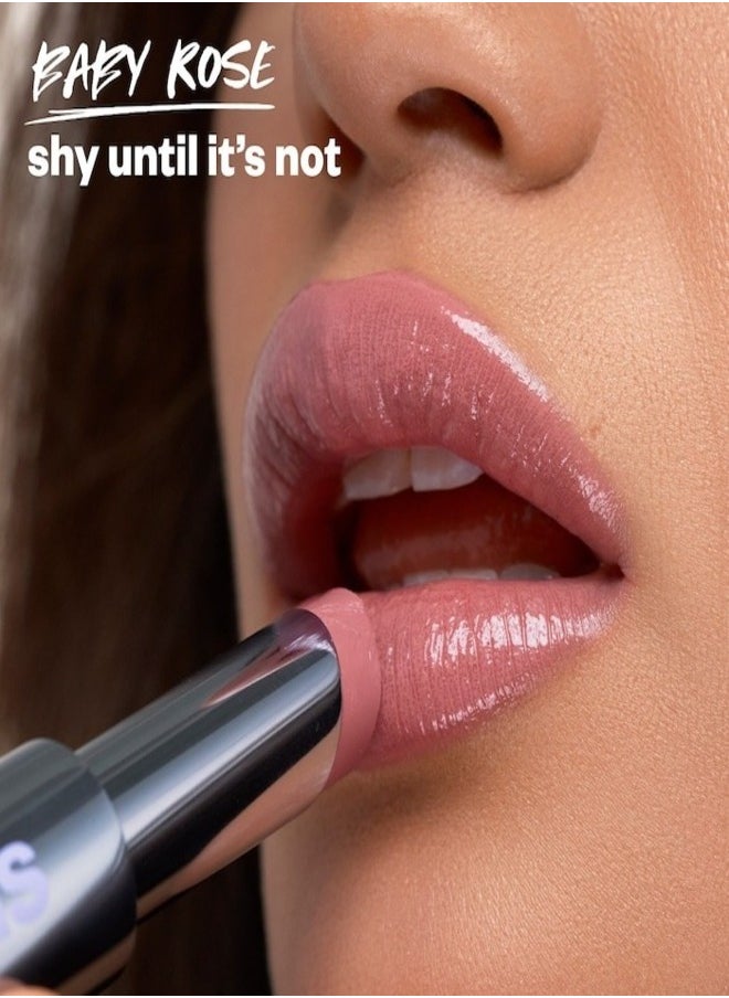 Kosas Kosas Wet Stick Moisturizing Shiny Sheer Lipstick with Ceramides Baby Rose - Neutral Light Pink 3g  - Image 2