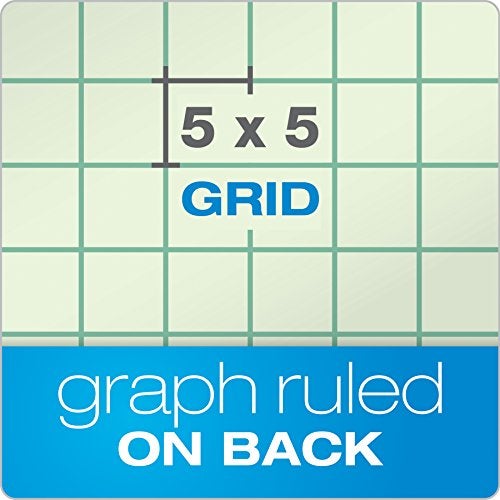 Ampad Engineers Computation Pad, Size 8-1/2 x 11, Greentint Paper, 5x5 Ruling, 3 Hole Punched, 100 Sheets Per Pad (22-142) - Image 2