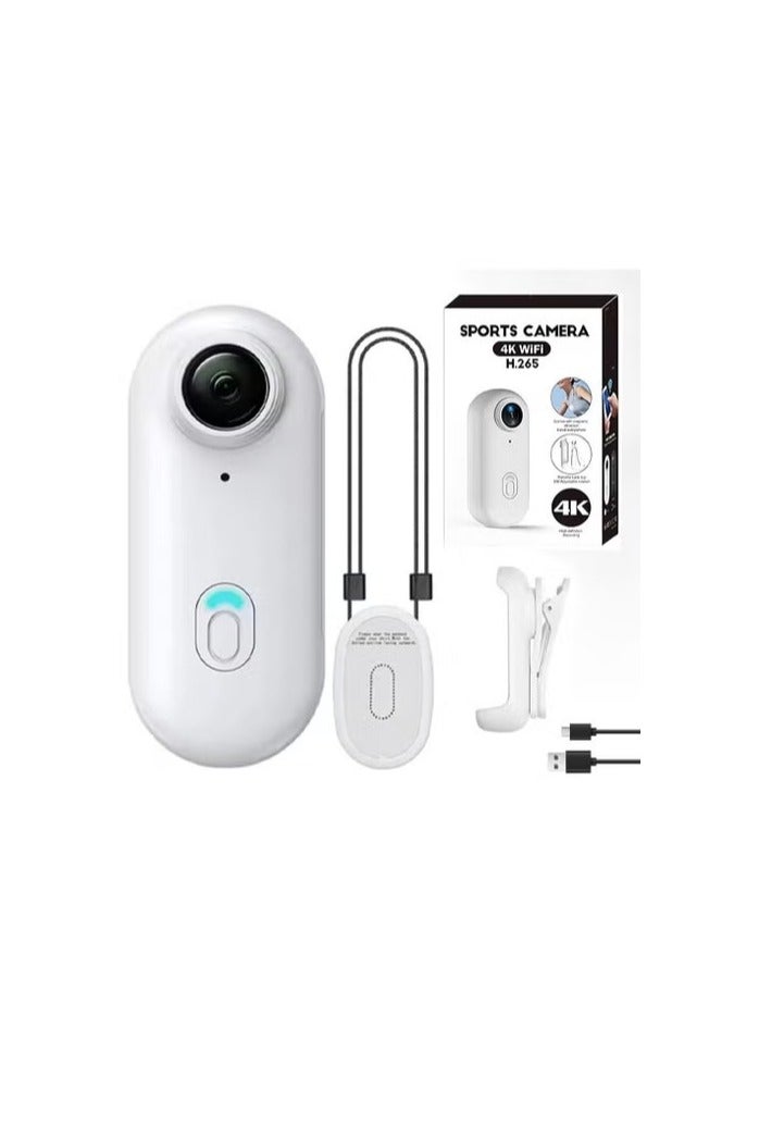 Generic 4K Ultra HD Wearable Mini Sports Camera – Thumb-Sized Magnetic Action Cam with 30m Waterproof, 360° Clip, 150-Min Battery, Wi-Fi, H.265, Hands-Free POV Recording for Cycling, Diving, Vlogging  - Image 1