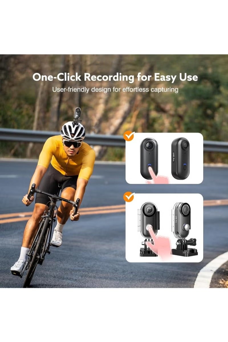 Generic 4K Ultra HD Wearable Mini Sports Camera – Thumb-Sized Magnetic Action Cam with 30m Waterproof, 360° Clip, 150-Min Battery, Wi-Fi, H.265, Hands-Free POV Recording for Cycling, Diving, Vlogging  - Image 5