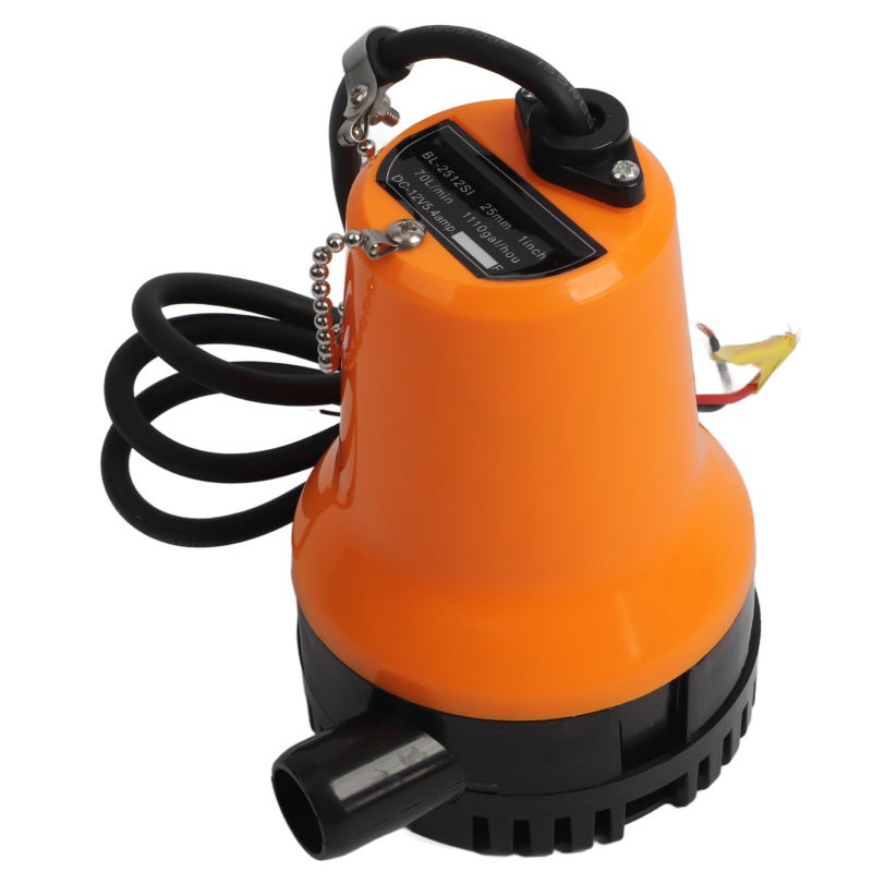 Electric Bilge Pump 304 Stainless Steel Corrosion Resistant Continuous Running Motor Cooling System Submersible Water Pump for Marine Boat Bilge - Easy to Clean Compact High Lift Water Pump for Marine - Image 4