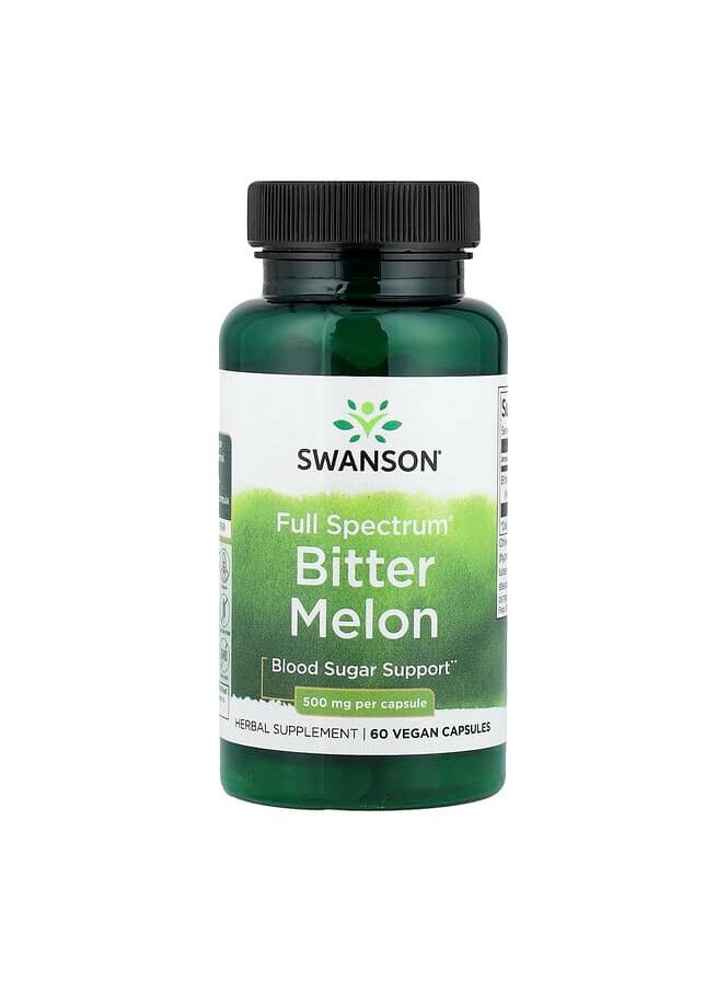 SWANSON Full Spectrum Bitter Melon 500 Mg 60 Capsules - Image 1
