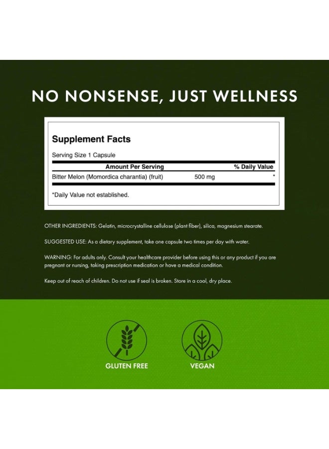 SWANSON Full Spectrum Bitter Melon 500 Mg 60 Capsules - Image 2