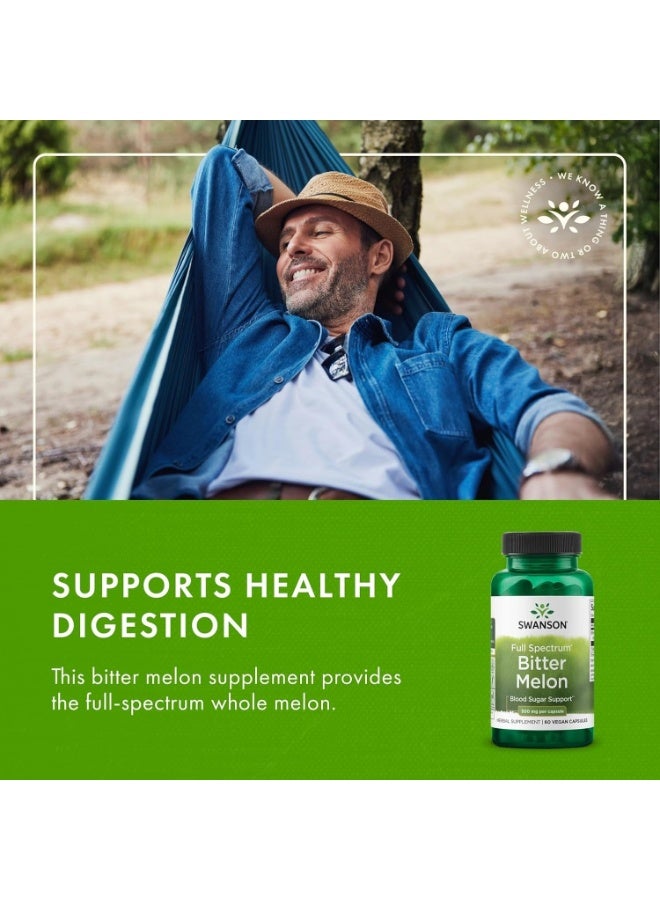 SWANSON Full Spectrum Bitter Melon 500 Mg 60 Capsules - Image 4