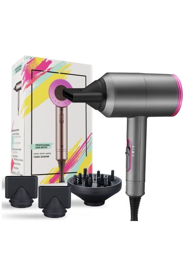 Professional Ionic Hair Dryer - Fast Drying Blower Hair Dryer with Thermo-Control, Low Noise, Includes Hair Diffuser and Concentrator for Perfect Styling - Image 4