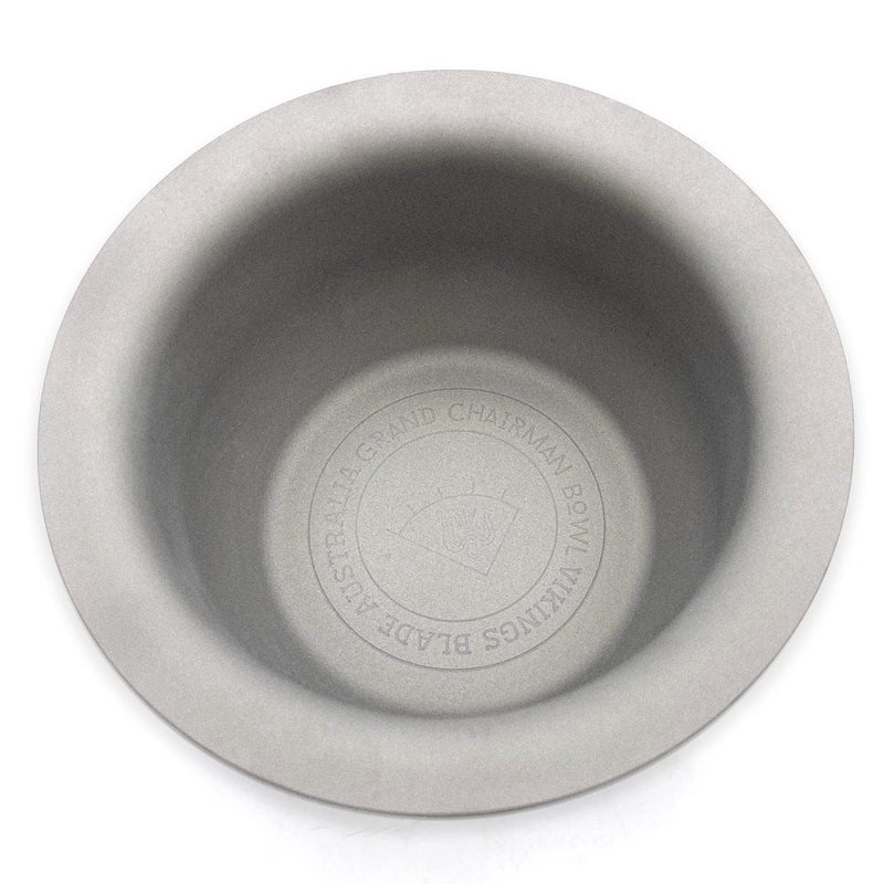 Vikings Blade Luxury Shaving Soap Bowl Sandblasted Steel for Fast Thick Lather Unbreakable Tactile Texture Great for Most Pucks  Soaps GRAND Chairman 355 Diameter