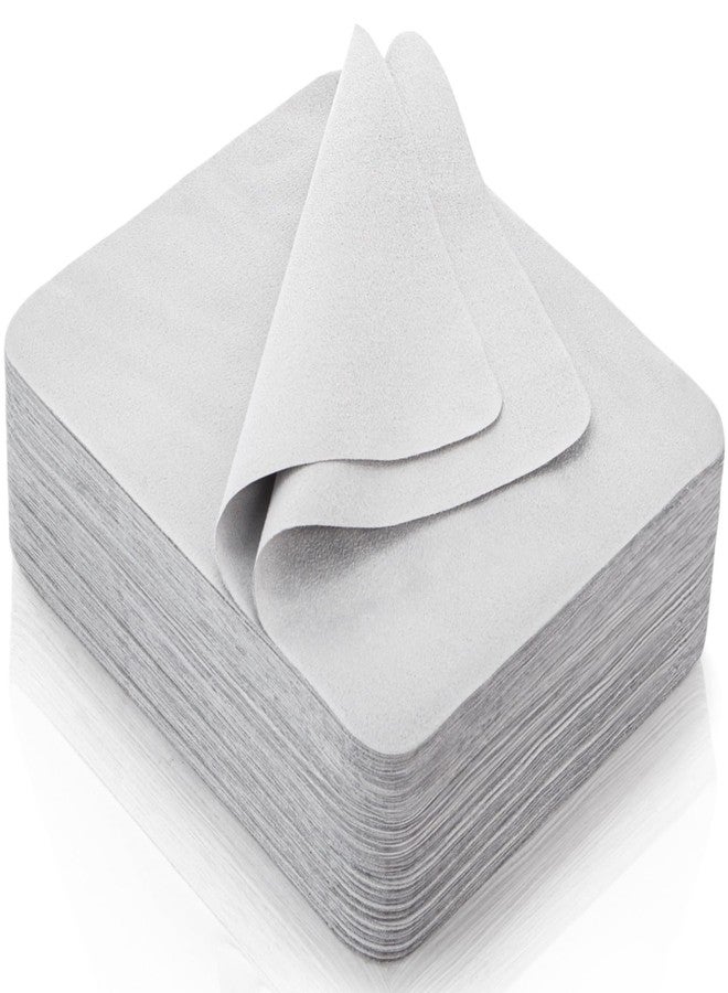 Eorbow 100 Pack Microfiber Glasses Cleaning Cloth, Ultra Soft Eyeglasses Wipe Suede, Washable Cleaner for Lens, Screens, Cameras, Phones, Electronics (7×6 Inch, Gray) - Image 1
