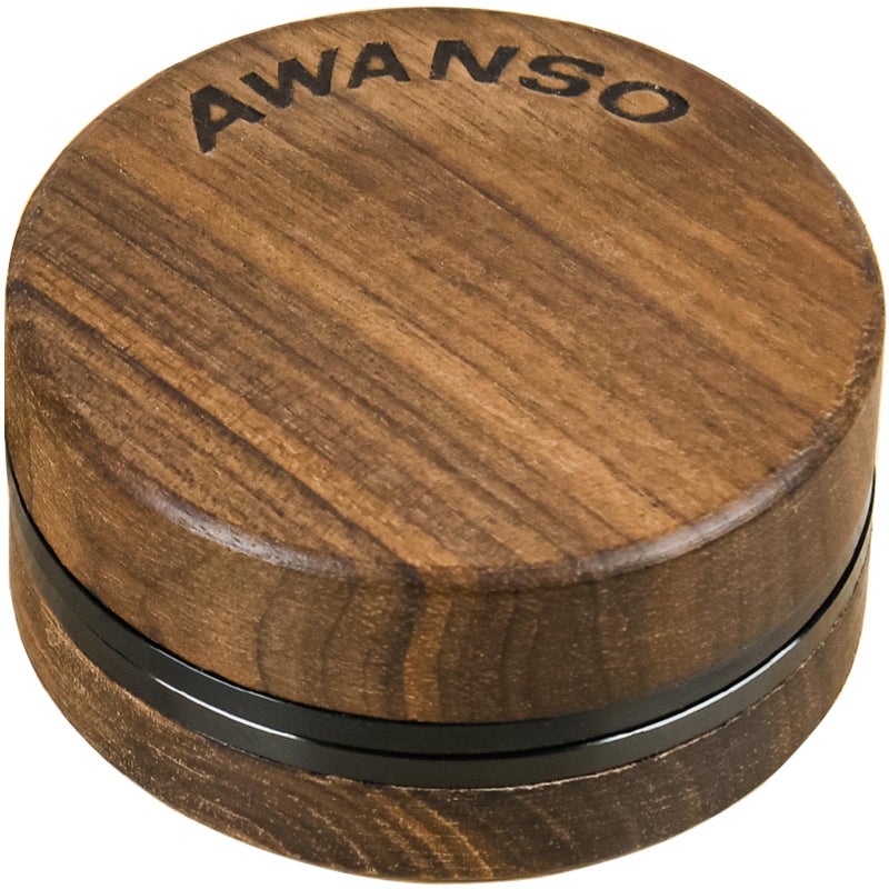 AWANSO 2Piece Grinder 25 Walnut Wood and Aluminum Grinder for Kitchen