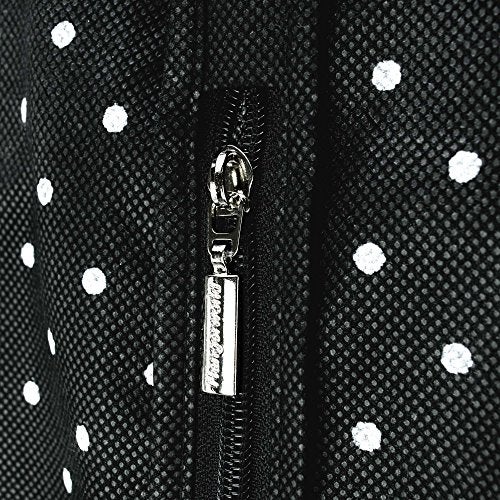 HANGERWORLD 40inch Garment Bag for Suits and Dresses Bags for Closet Storage Breathable Clothes Cover Dust Protector (1 Pack, Black Polka) - Image 4