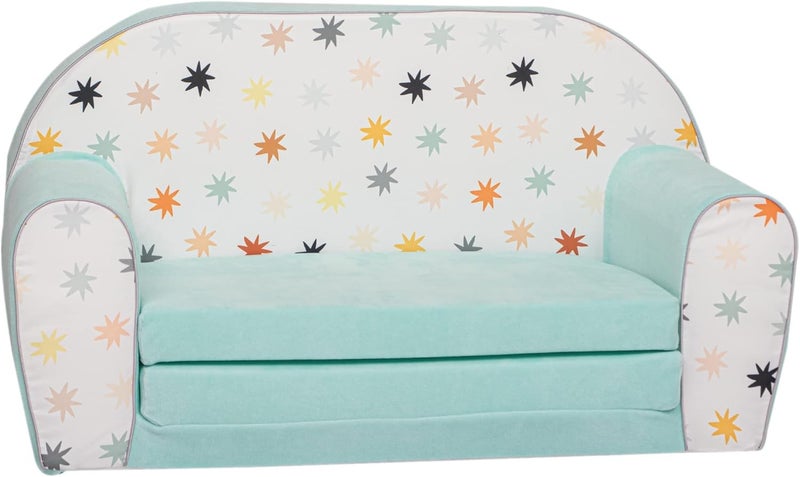 Delsit Kids Couch for Toddlers - 2 in 1 Convertible Foam Sofa to Lounger, Comfy Flip Out Lounge Chair - Image 1