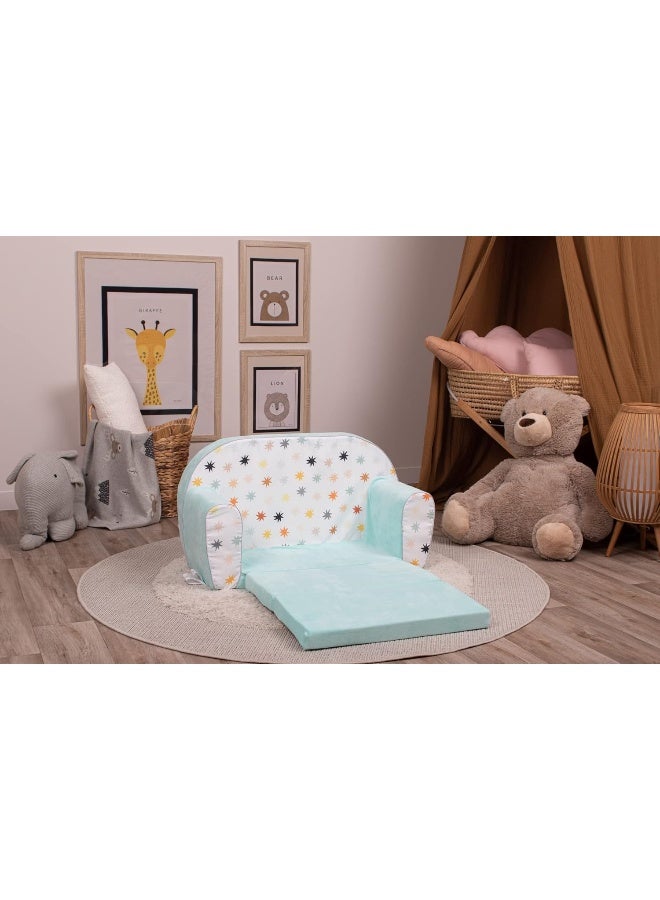 Delsit Kids Couch for Toddlers - 2 in 1 Convertible Foam Sofa to Lounger, Comfy Flip Out Lounge Chair - Image 4