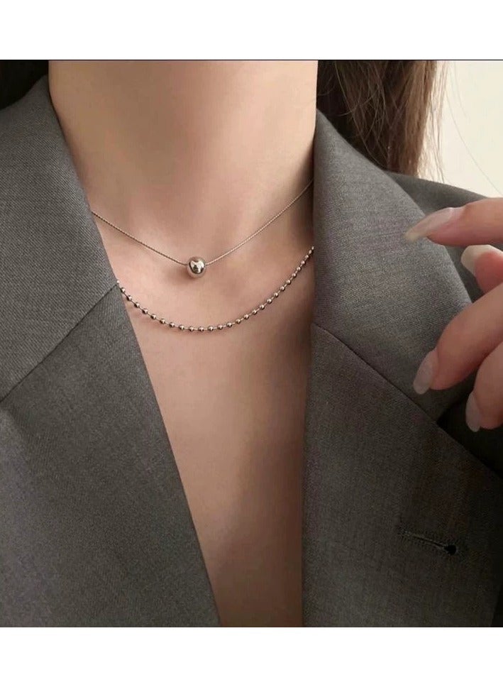 Goolsky New European & American Double-Layer Layered Necklace for Women – Minimalist Chic Collar Chain | Elegant Small-Batch Design 