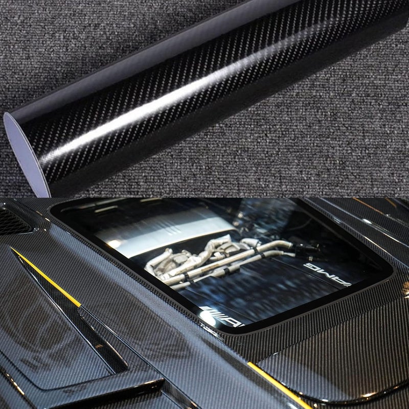Foneso 6D Carbon Film, Black with Tools, 300 x 30 cm, Self-Adhesive Vinyl Car Film, Car Protection Carbon Film, High-Quality Protection for Car, Motorcycle, Mice, Motorcycle Helmets, Game Controller - Image 4