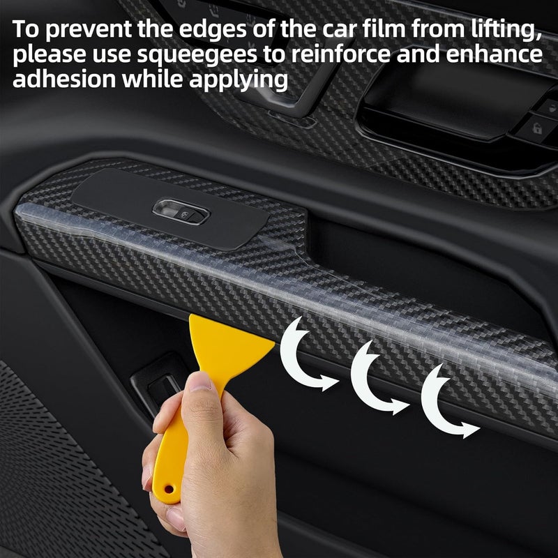 Foneso 6D Carbon Film, Black with Tools, 300 x 30 cm, Self-Adhesive Vinyl Car Film, Car Protection Carbon Film, High-Quality Protection for Car, Motorcycle, Mice, Motorcycle Helmets, Game Controller - Image 3