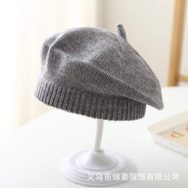 Cute Beret Cap Baby Toddler Sun Hat Spring Autumn Beret - gray 