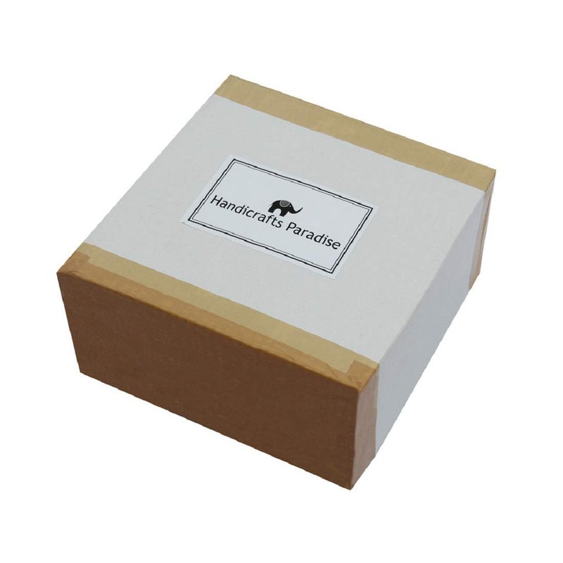 Handicrafts Paradise Handicrafts Paradise Aluminium Metal Elephant Enamel Painted Trunk Up 3 X 1.75 X 2.75 Inch Pair - Image 4