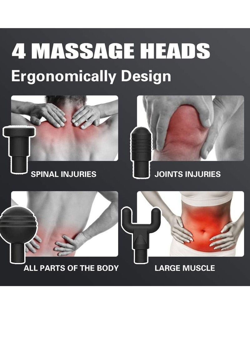 Professional Massage Gun-2023 Version Cordless Handheld Muscle Massage Device for Deep Tissue Relaxation,Rechargeable Quiet Gun Massage with 4 Interchangeable Heads and 6 Speed Level - Image 5