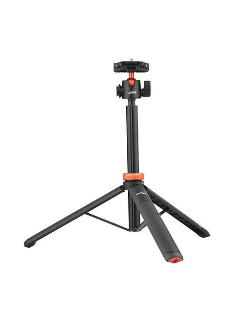 UURIG TP-02 Multi-functional Selfie Stick Tripod Stand with Flexible Ball Head Phone Holder 130cm Max.Height 1/4 Inch Screw Connection for Smartphone Camera Vlog Live Streaming Selfie Video Recording