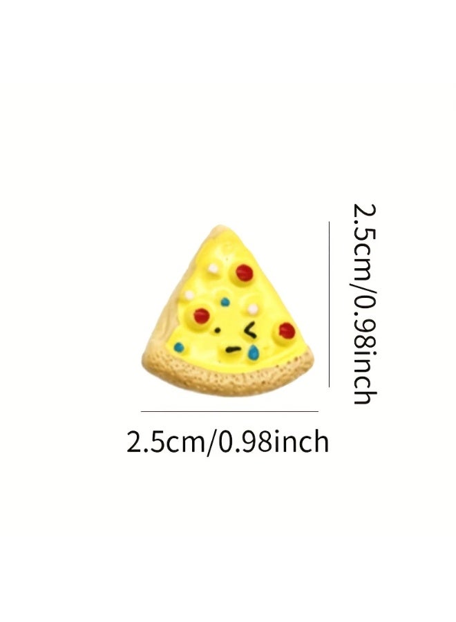 Goolsky 6pcs Combination Pack, Cute Pizza Set Refrigerator Magnets, Resin Creative Food Play Pizza Refrigerator Magnets, Cute and Delicious Food Theme, Creative Decoration, Suitable for Home, Office and Whiteboard  - Image 4