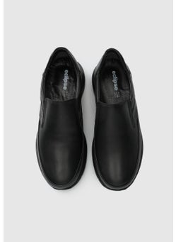 eclipse Black Leather Men's Shoes  - Image 5