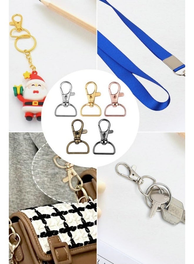 Swivel Clasp Hooks, Key Chain Clip Hooks, D Ring Clip Lanyard Snap Hook for Keychain Making, Purse Hardware, Lanyard Making, DIY Craft (3/4” Inside Width) - Image 4