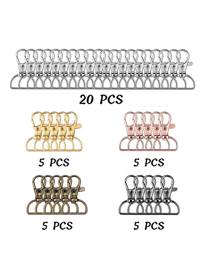 Swivel Clasp Hooks, Key Chain Clip Hooks, D Ring Clip Lanyard Snap Hook for Keychain Making, Purse Hardware, Lanyard Making, DIY Craft (3/4” Inside Width) - Image 1