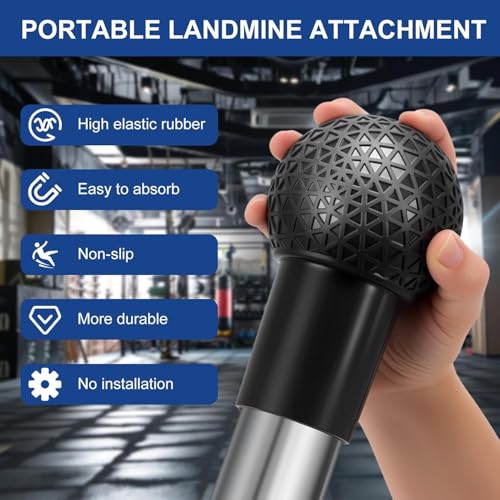 Vihaanta Landmine Attachment for Barbell, Landmine Attachment, Landmine Barbell Attachment, Heavy Duty 360° Swivel Landmine Exercise Base for Squats, Arm Rows and Presses(Black) - Image 3