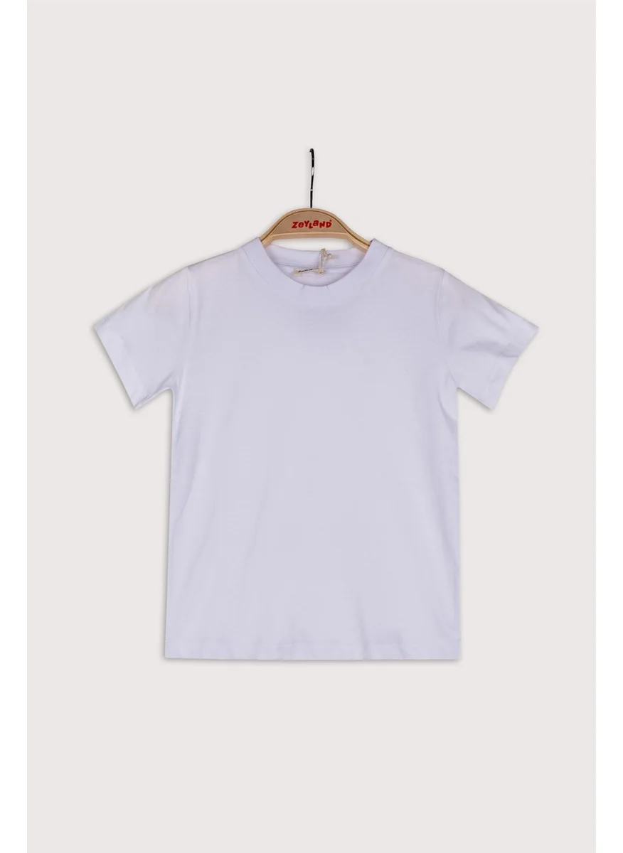 Zeyland Kids White Basic T-Shirt (4-12 YEARS)